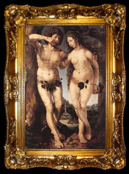 framed  GOSSAERT, Jan (Mabuse) Adam and Eve sdgh, ta009-2